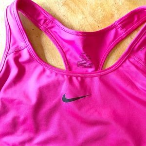 Pink nike sports bra